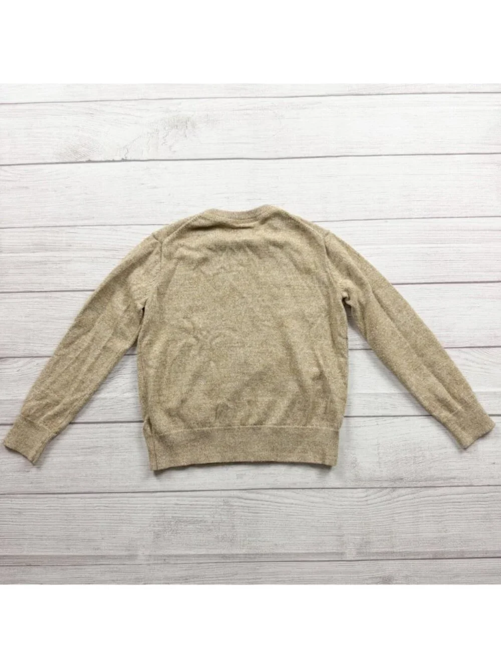 Gap Kids Beige Knit Sweater Long Sleeve Crewneck Pullover S 6-7